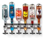 Dispenser de Bebidas Bar Butler para 6 Garrafas Suporte Giratório para Shot Doseador de Parede Bar Giratório