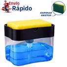 Dispenser de Detergente e Sabão Líquido com Esponja Porta Sabão Líquido Envio Imediato
