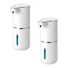 Dispenser de Espuma Kit 2 Uni Automatico Recarregavel Sabao Alcool Gel Locao Sensor de Proximidade USB Higienico Pratico