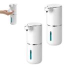 Dispenser de Espuma Kit 2 Uni Sensor de Proximidade Automatico Alcool Gel Sabao Recarregavel USB Higienico Pratico