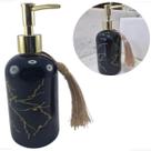 Dispenser de Sabonete Líquido Porta Sabonete Líquido Dispensador 400ml Preto com Detalhes Dourados Mármore Luxo e Sofisticação para Banheiro Moderno Dispenser de Sabonete Líquido Porta Sabonete Líquido Dispensador 400ml Preto com Detalhes Dourados Mármore Luxo e Sofisticação para Banheiro Moderno