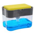 Dispenser Detergente 2 em 1 Esponja Limpeza Louça Dosador Dispenser Detergente 2 em 1 Esponja Limpeza Louça Dosador