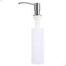 Dispenser Detergente Porta Sabonete Líquido Embutido Em Aço Inox INOX ESCOVADO 350 ML Cozinha Refil Superior Bancada Banheiro Dosador Pia XMATTE