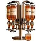 Dispenser Dosador Para 6 Garrafas de Bebidas Inox com Suporte de Mesa Para Adega Shot 45 ML Yab