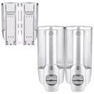 Dispenser Duplo Detergente Sabao Liquido Alcool Gel Parede Shampoo Condiconador Hotel Shopping Pousada Loja Comercio Banheiro