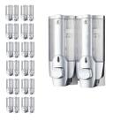 Dispenser Duplo Kit 18 Unidades Sabonete Liquido Alcool Gel Shampoo Hotel Shopping Restaurante Banheiro