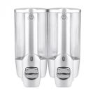 Dispenser Duplo Sabonete Liquido Alcool Gel Shampoo Condicionador Hotel Banheiro Shopping Restaurante Comercio Loja Higiene