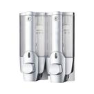 Dispenser Duplo Shampoo Sabonete Liquido Alcool Banheiro Hotel Casa Shopping