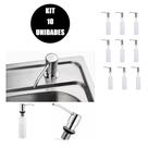Dispenser Embutir Kit 10 Unidades Dosador Detergente Sabao Sabonete Liquido Banheiro Lavabo Pia Cozinha