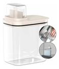 Dispenser Organizador Lavanderia Copo Medidor 1,5l - Bege