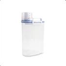 Dispenser Organizador Pote Hermético Porta Sabão Grãos Lavanderia Cozinha 2 Litros Com Copo Dosad