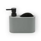Dispenser p/ detergente e esponja cinza Acqua Mood - Nobre