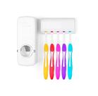 Dispenser p/ pasta de dente + porta escova dental de parede