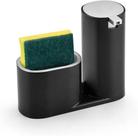 Dispenser Para Detergente Bucha Luxo Conceito Preto e Cromado Arthi