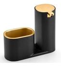 Dispenser Para Detergente Bucha Luxo Conceito Preto e Dourado Arthi
