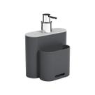 Dispenser para Detergente Coza Flat 500 ml Cinza Frio e Cinza Grafite