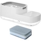 Dispenser para detergente e esponja