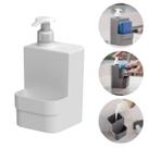 Dispenser Para Detergente Suporte Para Esponja Higiênico Dosador 500ml Pia Cozinha Prático