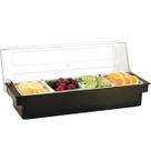 Dispenser Porta Condimentos Ingredientes Bartender 4 Compartimentos 50 X 14 X 10 cm