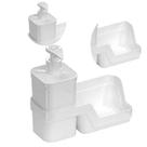 Dispenser Porta Detergente e Esponja Flat 500ML Cor Branco