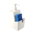 Dispenser Porta Detergente Esponja 500ml Organizador Pia Cozinha Branco - 403003 Crippa