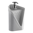 Dispenser Porta Detergente / Esponja de Plástico Click Cinza 500ml 18x11,5x10cm