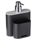 Dispenser Porta Detergente Flat Cinza 500ml