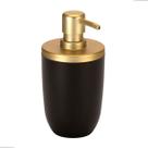 Dispenser Porta Sabonete Saboneteira Líquido Detergente 500ml Premium Banheira Lavabo Preto/Dourado Arthi Dispenser Porta Sabonete Saboneteira Líquido Detergente 500ml Premium Banheira Lavabo Preto/Dourado Arthi