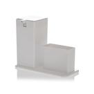 Dispenser Quadrado Branco Com Porta Esponja Sabão Liquido