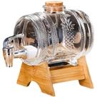 Dispenser Vidro Bebidas Cachaça Torneira Suporte Rolha 1,5lt