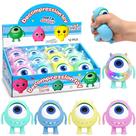 Display 12 Squishy Monstros de Apertar Brinquedo Anti Stress Festa Lembrancinha