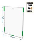 Display A4 Acrílico Parede vertical com 5 unidades