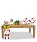 Display chão e mesa totens festa Feliz Natal Papai Noel 5 Pç