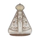 Display com Base Nossa Senhora Aparecida Mod2 16cm Madeira Mdf