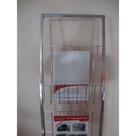 Display Cromado com Prateleiras Revisteiro Porta folder 3 Andares - Maki