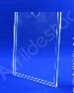 Display de acrilico Cristal Porta Folheto Quadro de Aviso A3 - Linha Destac