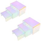 Display de acrílico Risers Cerpourt Colorful 2 conjuntos para figuras