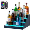 Display de garrafa de licor iluminado por LED VEVOR 4 camadas de 40 cm