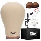Display de perucas em bloco de lona de cortiça Mannequin Head GEX 20-24