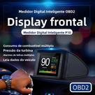 Display Digital OBD2 Para Carro P10, Velocímetro, Medidor De Quilometragem E Temperatura Display Digital OBD2 Para Carro P10, Velocímetro, Medidor De Quilometragem E Temperatura