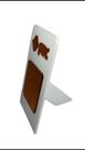 Display em Acrílico Branco e Laranja Espelhado Placa Pix para QR Code