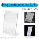 Display L Expositor 10x15 Acrílico Cardápio Pix Qr A6 vert Display L Expositor 10x15 Acrílico Cardápio Pix Qr A6 vert