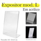 Display l Expositor 21x15 Acrílico Cardápio Pix Qr A5 Ver