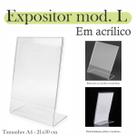 Display L Expositor 21x30 Acrílico Cardápio Pix Qr A4 ver Display L Expositor 21x30 Acrílico Cardápio Pix Qr A4 ver