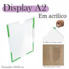Display Parede Quadro Avisos Porta Folhas A2 Acrílico Vert