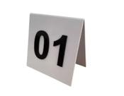 Display Pequeno Placa Numerador Mesa Bar Branco Alto Relevo 65pçs