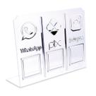 Display Placa 3 em 1 Rede Social Pix Instagram Qr Code Transparente