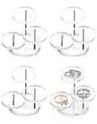 Display Riser Stands QWORK, acrílico redondo, 3 camadas, transparente, pacote com 4 Display Riser Stands QWORK, acrílico redondo, 3 camadas, transparente, pacote com 4