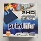 Disquetes, pacote com 10 disquetes, 1,44 MB, formato DS/HD para PC, azul/preto Disquetes, pacote com 10 disquetes, 1,44 MB, formato DS/HD para PC, azul/preto