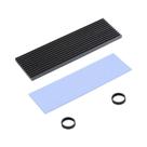 Dissipador De Calor Para SSD M.2 2280 Com Almofadas Térmicas De Silicone E Fitas De Borracha Pretas